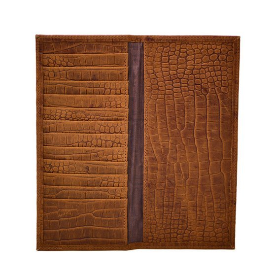 کیف دسته چک چرم عسلی