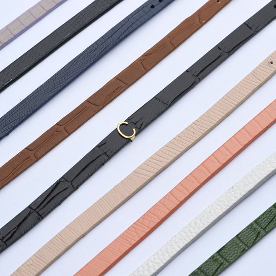 دستبند مردانه طلا چرم حرف C