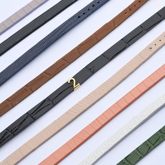 دستبند زنانه طلا چرم عدد 2