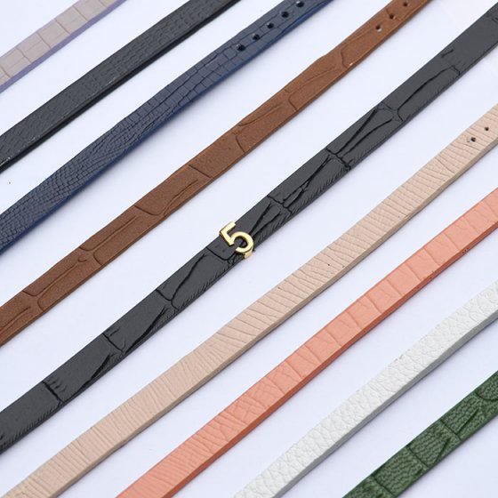 دستبند زنانه طلا چرم عدد 5