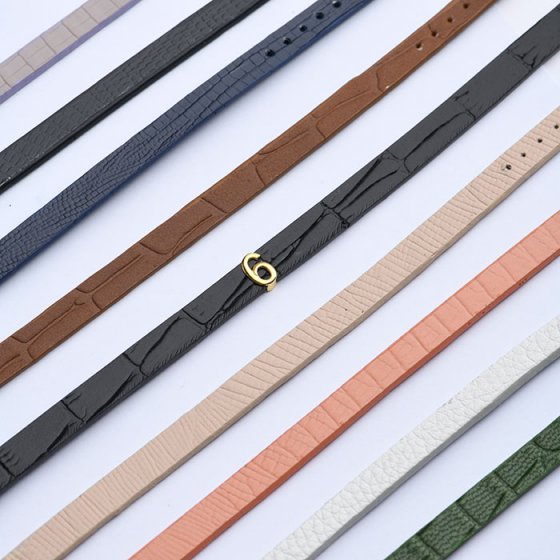 دستبند زنانه طلا چرم عدد 6