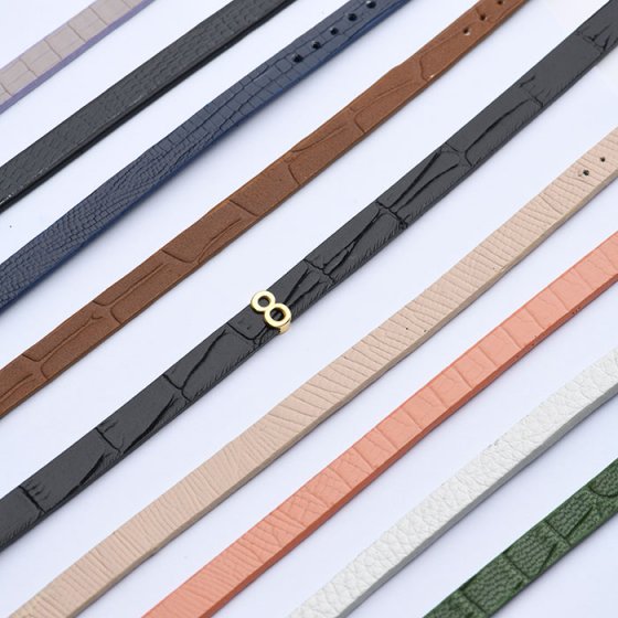 دستبند زنانه طلا چرم عدد 8