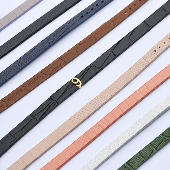 دستبند زنانه طلا چرم عدد 9