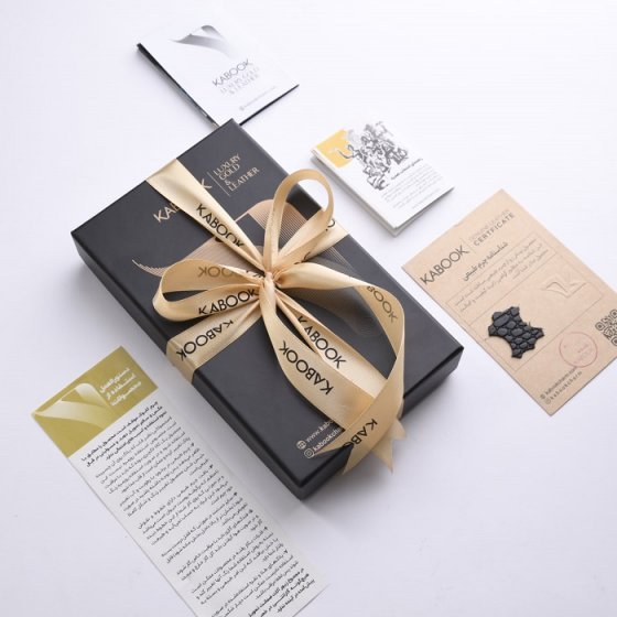 ست دستبند و کیف آمبر زنانه چرم مشکی لیزارد