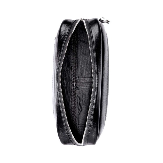 کیف پاسپورتی طرح اورانوس چرم مشکی ساده