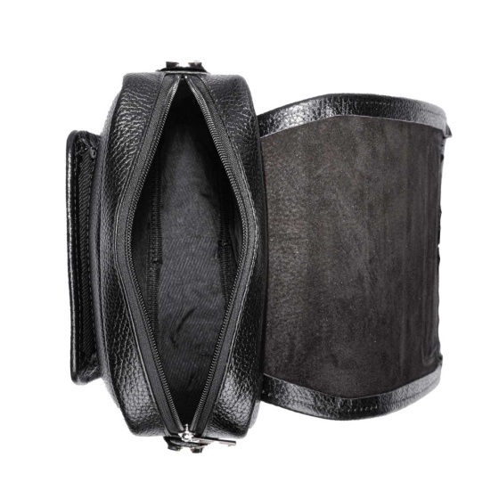 کیف کراس بادی مردانه طرح آرشام چرم فلوتر مشکی