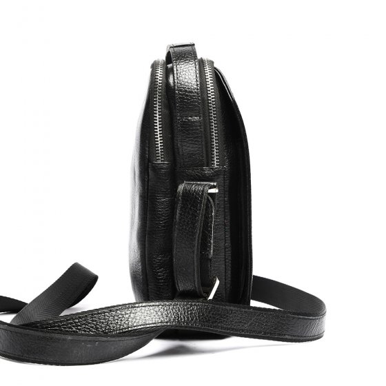 کیف کراس بادی مردانه طرح شروین چرم فلوتر مشکی