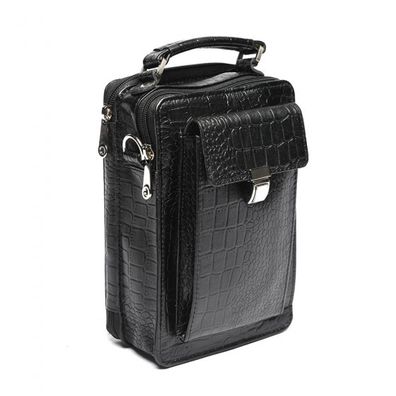 کیف کراس بادی مردانه آرکان چرم کروکودیلی مشکی