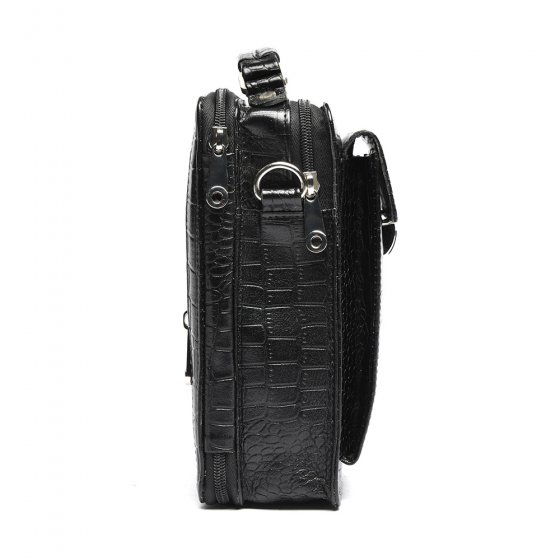 کیف کراس بادی مردانه آرکان چرم کروکودیلی مشکی