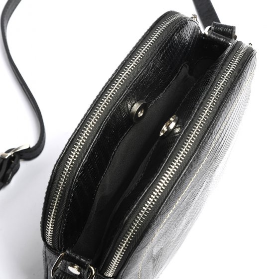 کیف دوشی زنانه طرح هیفا چرم لیزارد مشکی