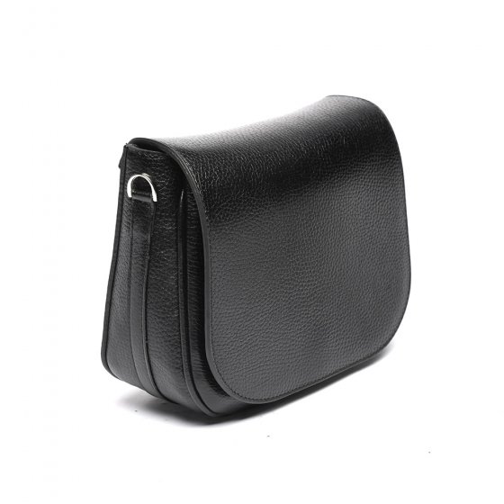 کیف دوشی زنانه طرح رستا بزرگ چرم فلوتر مشکی