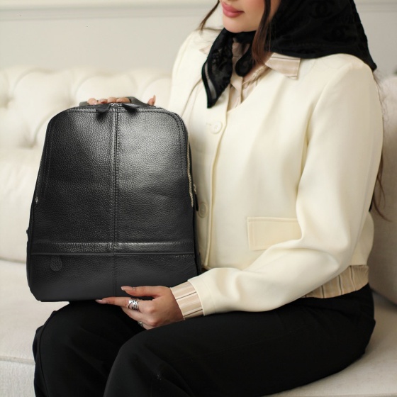 کوله پشتی طرح داریا چرم فلوتر مشکی