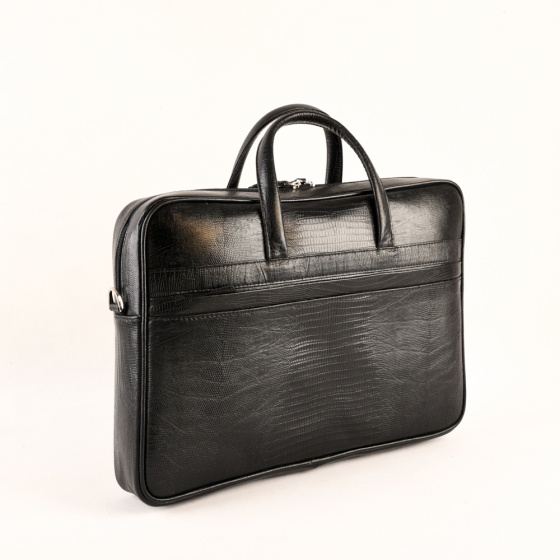 کیف اداری طرح کابوک چرم لیزارد مشکی