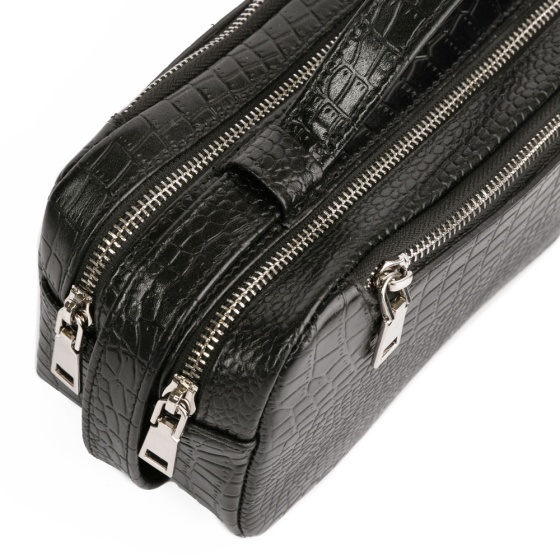 کیف دستی مردانه طرح کاویان چرم کروکودیل مشکی