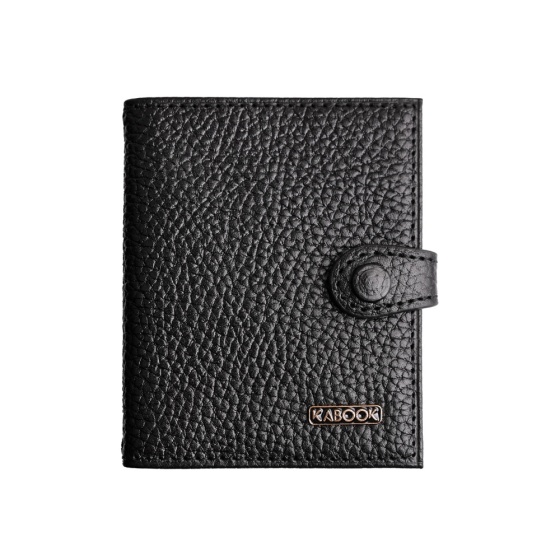 کیف کارت 4 لت چرم مشکی فلوتر