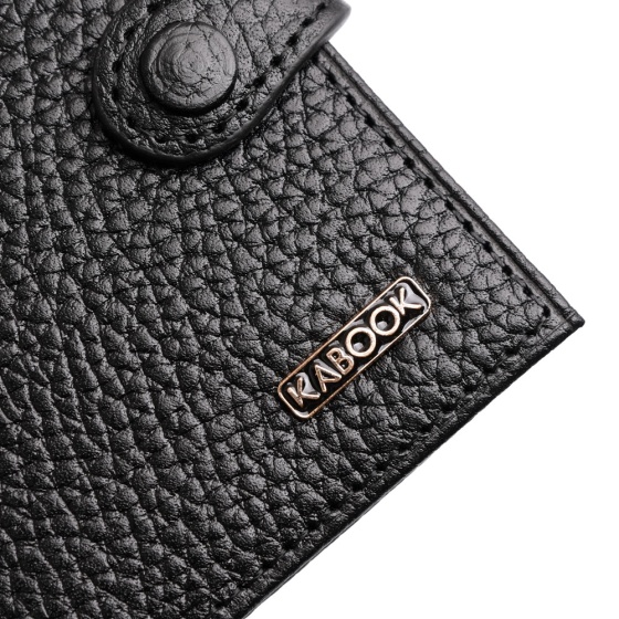 کیف کارت 4 لت چرم مشکی فلوتر