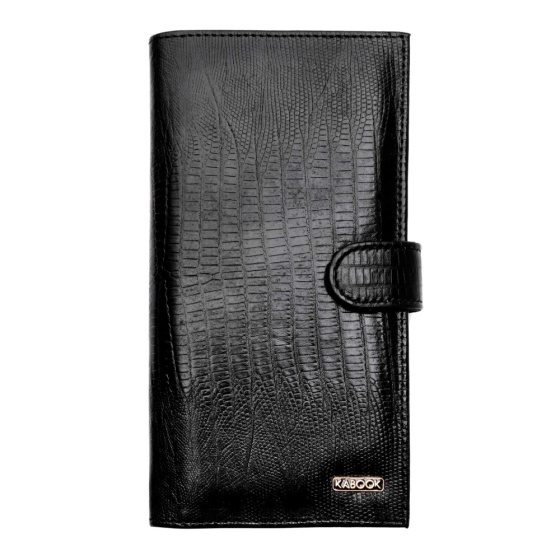 کیف موبایل چرم مشکی لیزارد