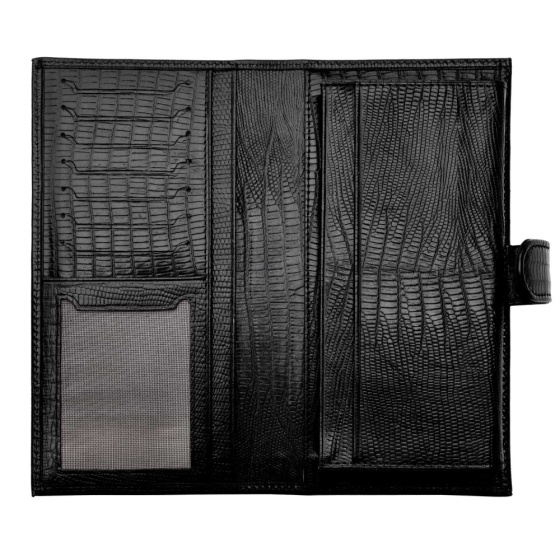 کیف موبایل چرم مشکی لیزارد