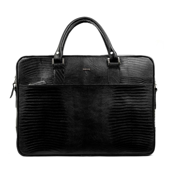 کیف اداری چرم مشکی لیزارد