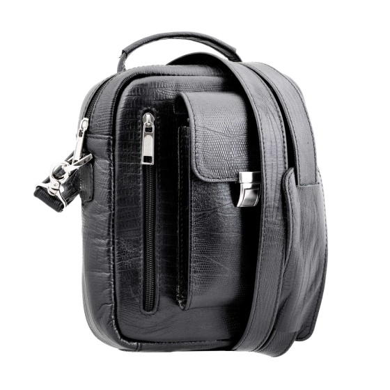 کیف کراس بادی مردانه طرح ساتیا چرم لیزارد مشکی