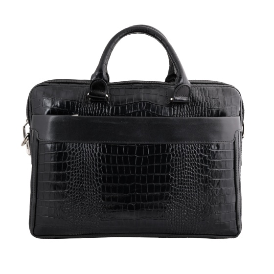 کیف اداری طرح دیاکو چرم مشکی کروکو