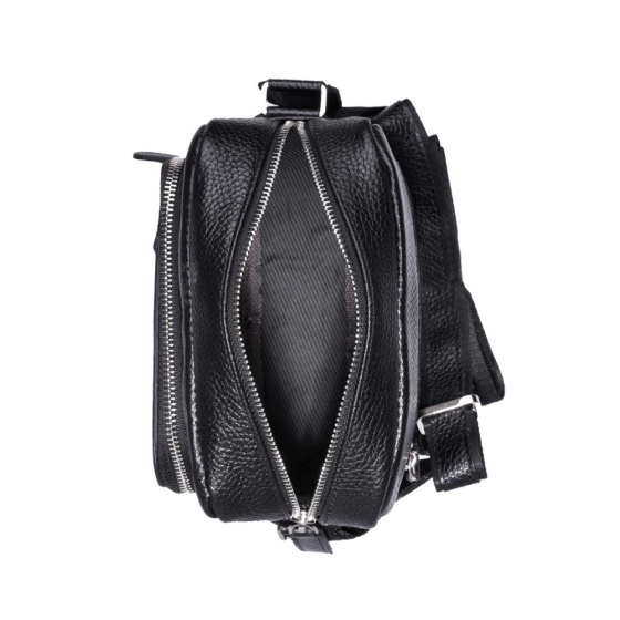 کیف کراس بادی مردانه طرح هامون چرم لیزارد مشکی