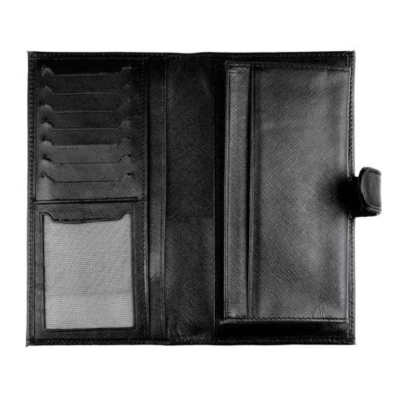 کیف موبایل چرم مشکی طرح مونت بلانک