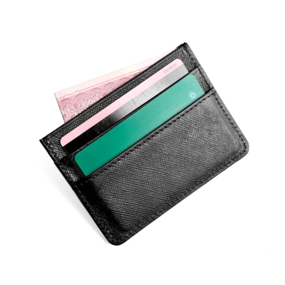 کیف کارت چرم مشکی مونت بلانک