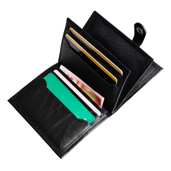 کیف کارت 4 لت چرم مشکی مونت بلانک