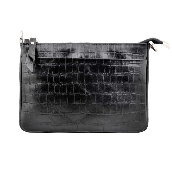 کیف دوشی زنانه ویولتا کروکودیل مشکی