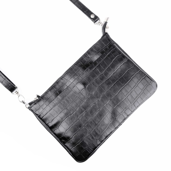 کیف دوشی زنانه ویولتا کروکودیل مشکی