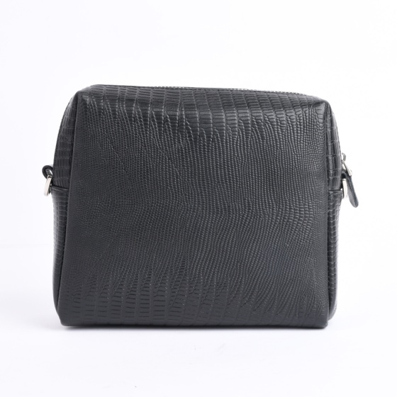 کیف دوشی زنانه طرح دنیز مشکی لیزارد