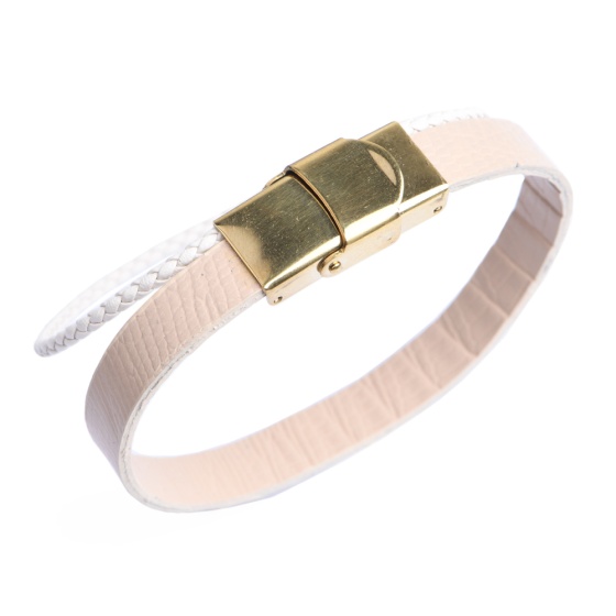 دستبند چرم 67 زنانه کرم