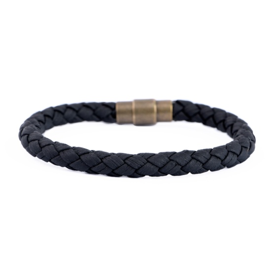 دستبند بافت مشکی مات