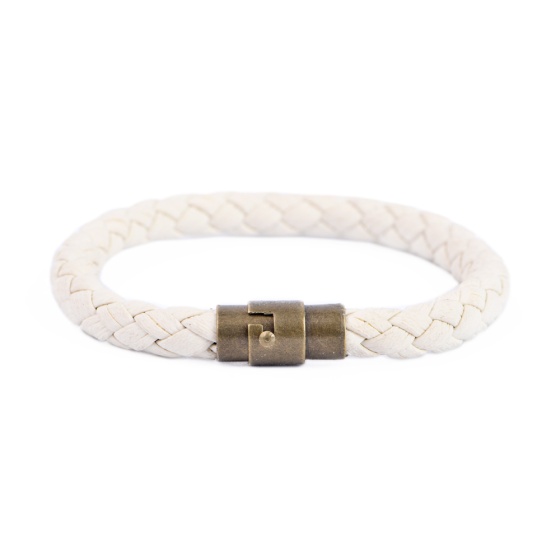 دستبند زنانه بافت کرم