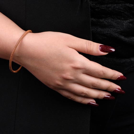 دستبند تک دور لول عسلی