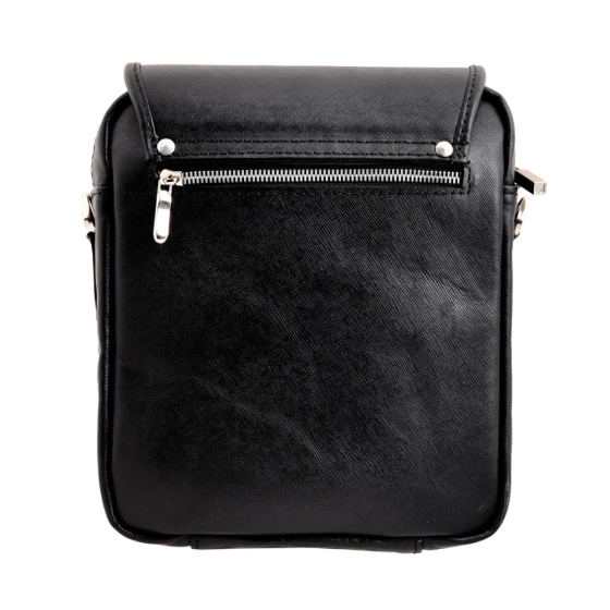 کیف کراس بادی مردانه طرح آرشام چرم مشکی مونت بلانک