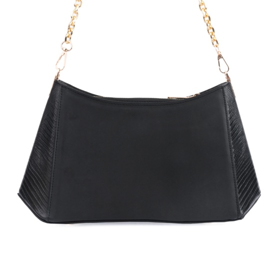 کیف دوشی مجلسی زنانه مدل آندیا چرم لیزارد مشکی