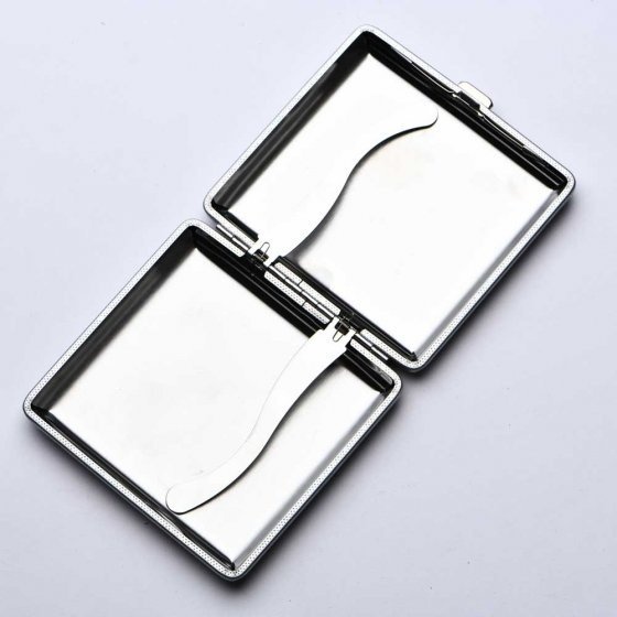 جعبه سیگار طلا چرم اسم محمد