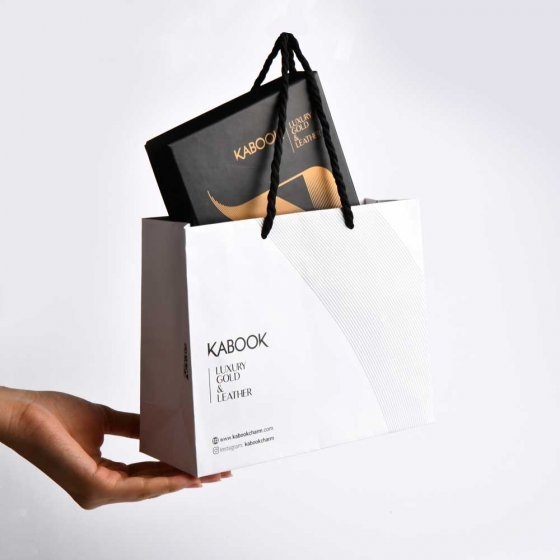 دستبند طلا چرم اسم محمد